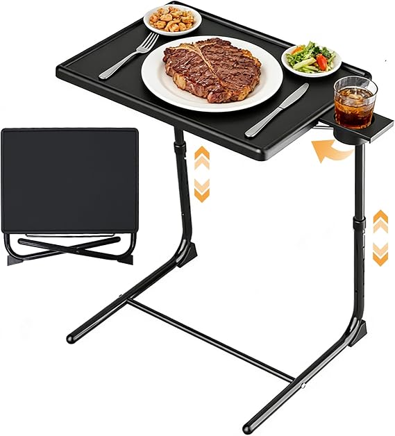 Adjustable TV Tray Table - 6 Height & 3 Tilt Angle Adjustments