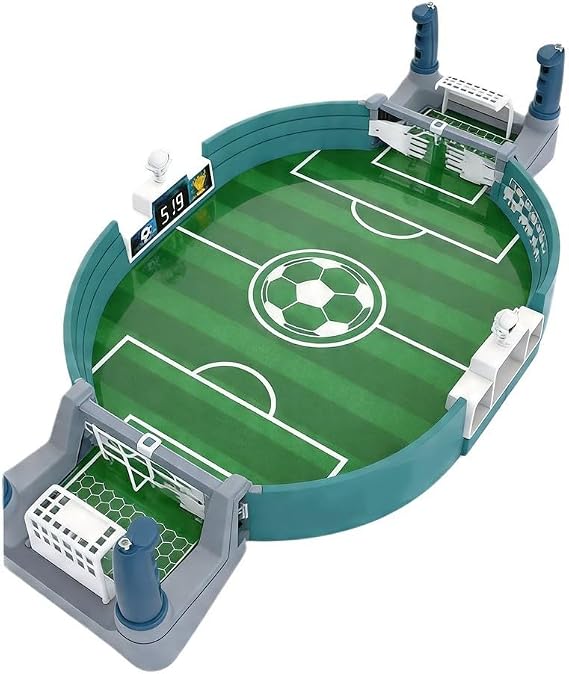 Table Football Game 42cm Portable Indoor Soccer Table Toy for Kids Family Party Interactive Plastic Green