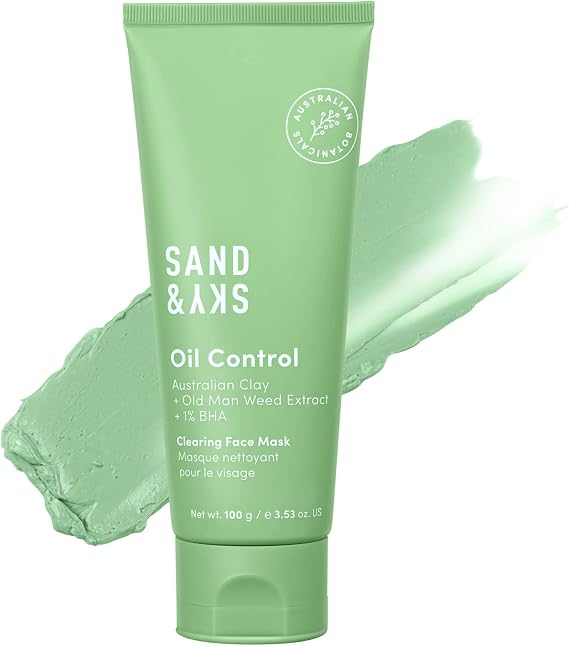 Sand & Sky Oil Control Blemish Clearing Clay Face Mask with Salicylic Acid & Niacinamide - Blemish Fighting Mask, Minimizes Redness, Tightens Pores