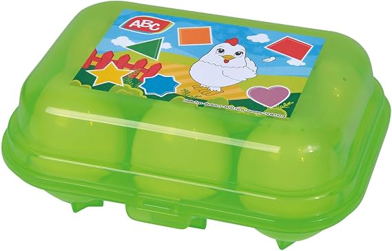Simba 104010179 ABC şekilli yumurtalar, keşfedilecek renkli şekillere sahip 6 yumurta, bebek oyuncağı, 7 cm, 12 ay ve üzeri