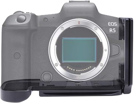 R5C R5 R6 L Bracket Plate, Hersmay Camera Hand Grip Quick Release Plate Vertical L Bracket for Canon EOS R6 R5 R5C Camera