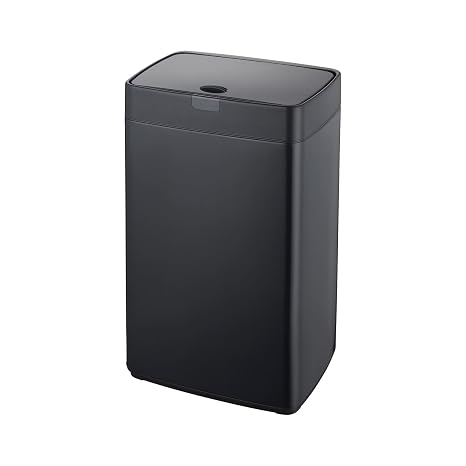 Dihl 35L Iris Black with Black Lid Rectangle Stainless Steel Auto Touchless Hands-Free Sensor Kitchen Waste Dust Bin Automatic Motor