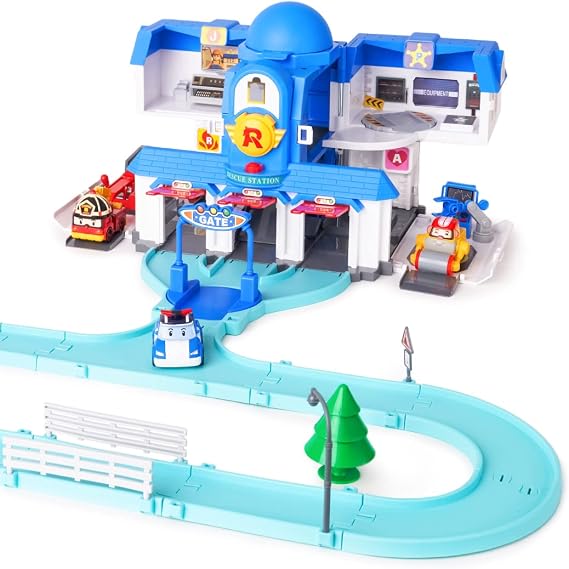 Genuine Product Robo Carpoly Toy Open. Rescue Center Plarail Set Parking Lot Vehicle Base 3rd 4th 5th Birthday Present Gift