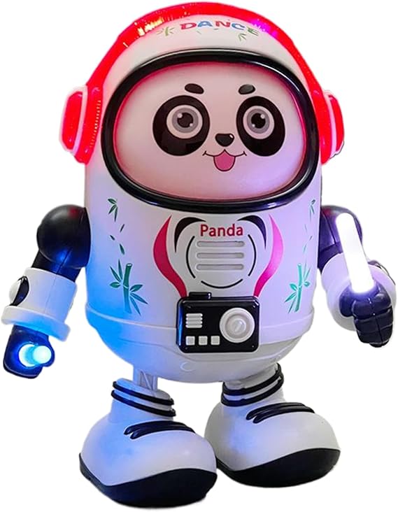 ABS Dancing Toy for Kids - 18.6cm Electric Dancing Robot Toy, Space Panda | Interactive Walking Robot, LED Light, Music | Birthday Gift, Christmas Gift, Preschool