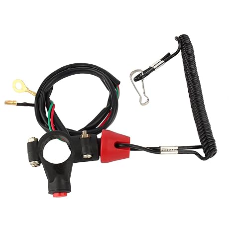 Motorcycle Outboard Motorcycle Kill Switch Motor Kill Stop Switch Tether Safety Stop Engine Kill Stop Switch for Motorcycle