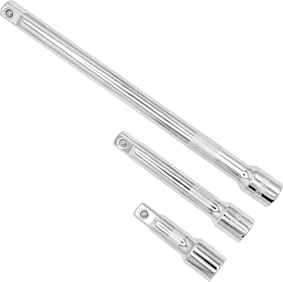 DAKCOS 1/2 Inch Drive Extension Bar, 3pcs Socket Extension Bar Set