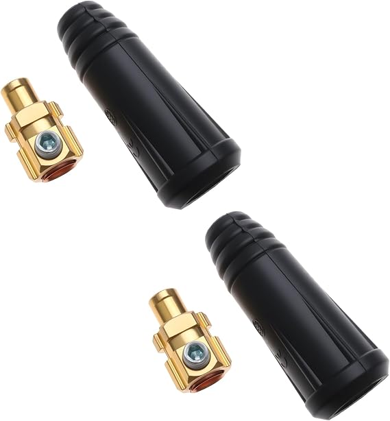 YINETTECH 2pcs Welding Cable Connectors DKJ50-70 Compatible with MIG TIG Stick Welders 50-70 mm2 400A Quick Plug