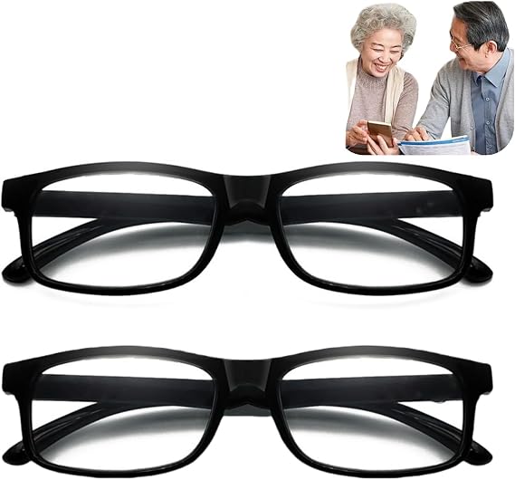 Reading Glasses +4.50,Clear Blue Light blocking glasses,Rectangle Style Spring Hinges,Black Frame Anti Blue Light Reading Glasses for men women,Suitable for Screens, Games, TVs, Mobile Phones