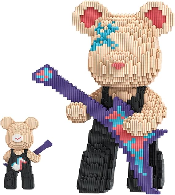 TK Teddy Bear Micro Building Blocks Set(12.6 inches) Music Bear Building Brick Gift for Adult