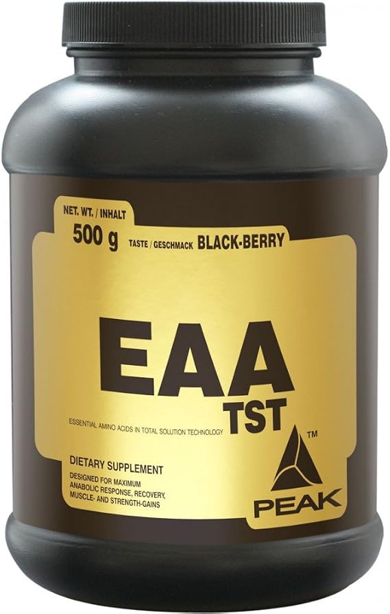 PEAK EAA - TS-Technology - 500g Flavour Cherry I Powder I All Essential Amino acids I Muscle Growth I Fast Absorbing I Vegan I B - Vitamins