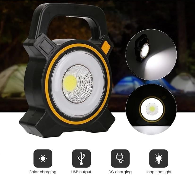 Cob Led Lamba Taşınabilir Fener Su Geçirmez Spot Şarj Edilebilir Projektör Kamp Camp Işıkları Için