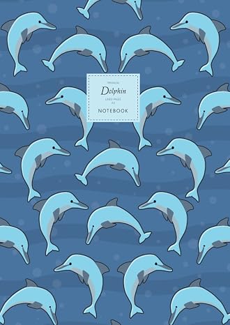 Dolphin Notebook - Lined Pages - A4 - Premium: (Deep Ocean Edition) Fun notebook 192 lined pages (A4 / 8.27x11.69 inches / 21x29.7cm)