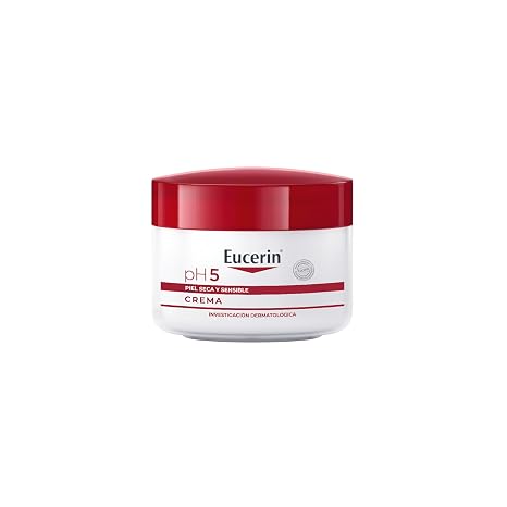 Eucerin pH5 Cream (75ml), Gentle Face & Body Cream for Sensitive Skin, Facial Moisturizer with Dexpanthenol & Glycerin, Instantly Acts & Absorbs Quickly