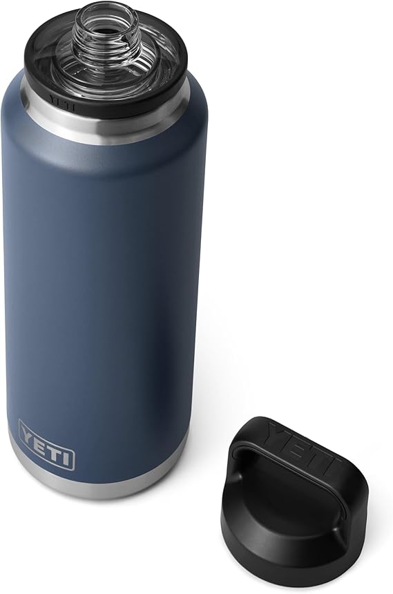 YETI Rambler Bottle Chug, Vaccum Insulated Stainless Steel Bottle with Leakproof Chug Cap, Navy, 46 oz (1.3 L)