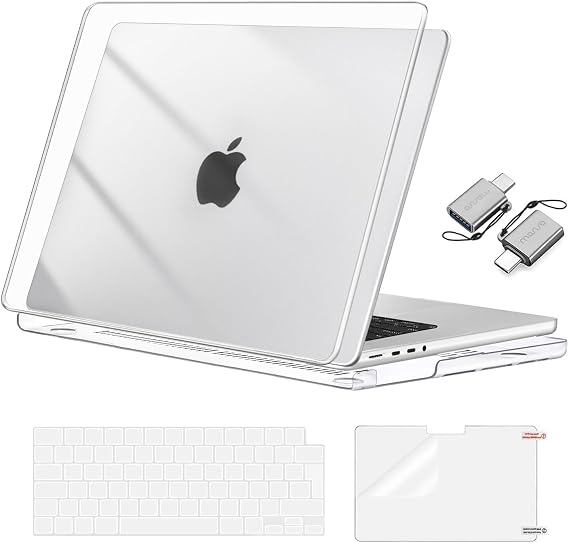 MOSISO Compatible with MacBook Pro 16 inch Case 2026-2021, Crystal Clear