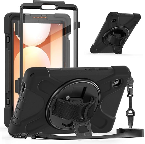 Samsung Galaxy Tab A11 Plus 11inç X230 ile Uyumlu Kılıf Defender Askılı ve El tumalı Standlı Kabak x235 x236b