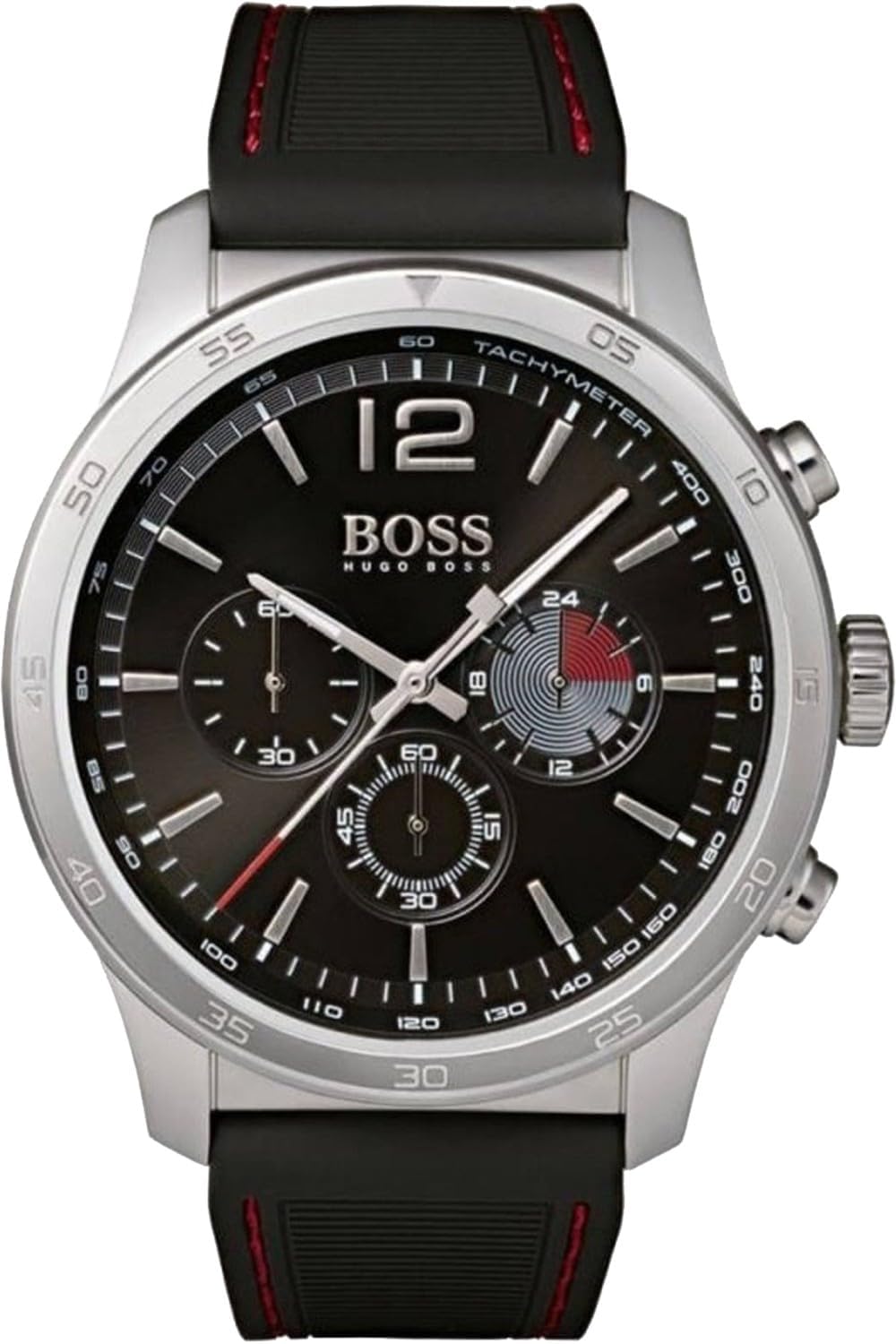 Hugo Boss Mens Quartz Watch, Chronograph Display and Silicone Strap 1513525