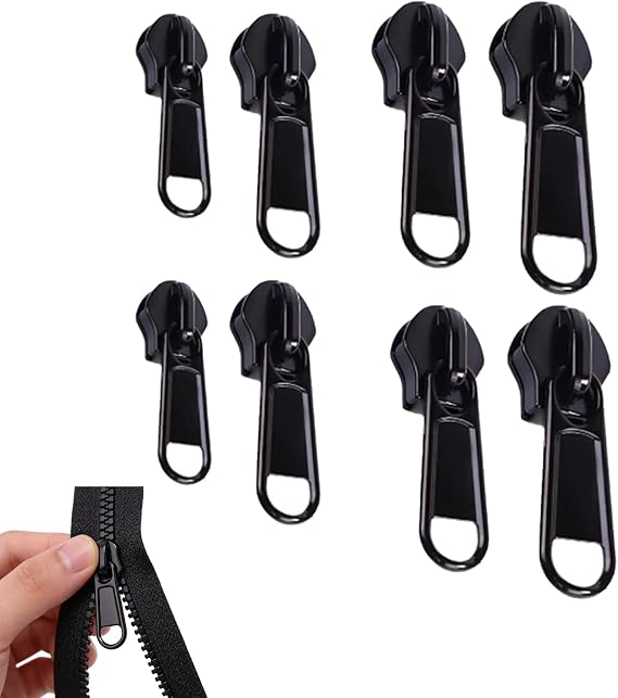 8Pcs Replacement Zipper Pulls,Zipper Pull Replacement Slider Zip Repair Kit