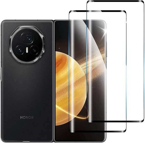 [2-Pack] Screen Protector for Honor Magic v3, HD Clear Tempered Glass Film, Full Coverage, Case Friendly, Anti-Scratch, Fingerprint Sensor Compatible