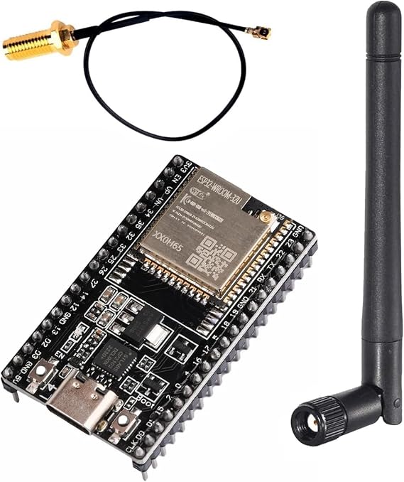 1 Pack ESP32-WROOM-32U ESP32 DevKitC V4 USB-C with Antenna Kit