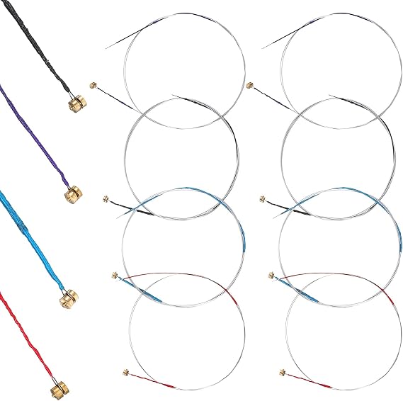 8 PCS Violin Strings 4/4 Full Size Set, Universal Steel Core Dominant Violin Strings with Copper-Plated Ball End for Instruments 4/4 3/4 1/2 1/4 Violins