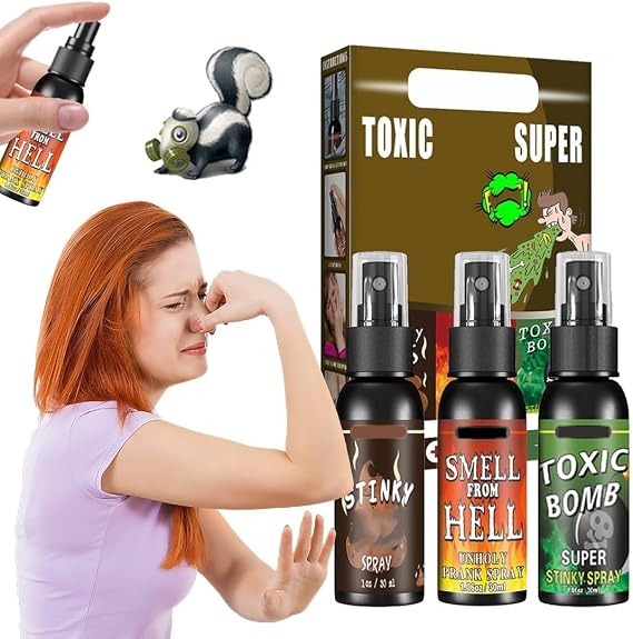 Prank Spray Set - Tricky Liquid Spray, Halloween Tricky Spray, 90ml, Realistic Smell for Hilarious Pranks, Funniest Prank, Perfect for Pranks & Gags Super Smelly Fake for Friends & Family