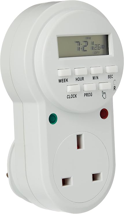 Electronic digital mains Timer Socket Plug-in with LCD Display 12/24 Hour 7 Days
