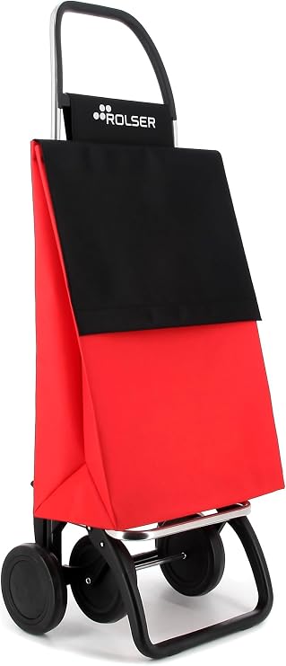 Rolser Basic LN 4 Wheels Trolley - Red/Black