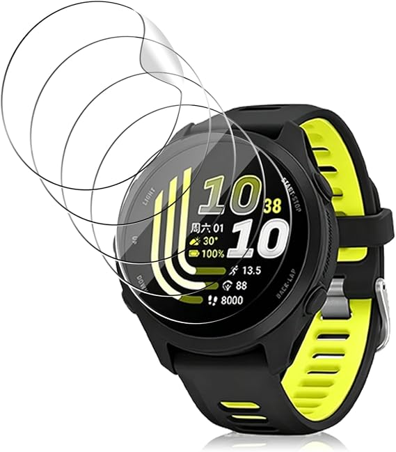 Garmin Forerunner® 170スマートウォッチ用TPUスクリーンプロテクター5枚パック。硬度6Hのソフトフィルム。傷防止。気泡が入らないHDクリア保護フィルム。