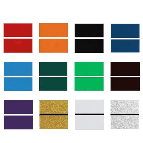 XLNT TECH彫刻プラスチックシート、12パック 7インチ x 11インチ 2層ABSダブルカラー彫刻ブランク、CNCルーター&ロータリー彫刻、看板、ネームバッジ、工業用ラベル用
