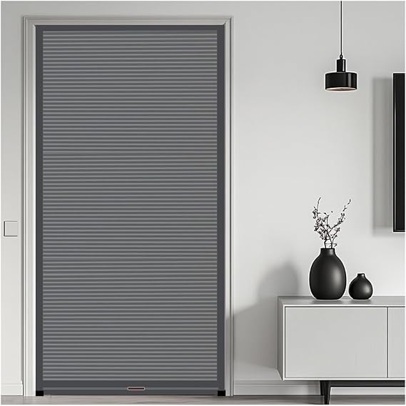 Pull-Down Kitchen Serving Window Doors, Cellular Concertina Accordion Folding Door, Water Proof Invisible Divider Door for Closet Cupboard Wardrobe RV Patio