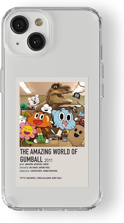 Multitronic iPhone 13 Uyumlu Gumball Minimalist Poster Tasarım Baskılı Şeffaf Kılıf
