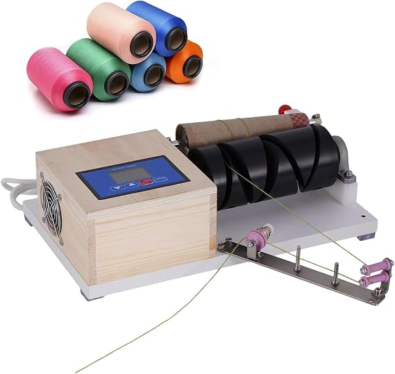 Automatic Yarn Winder with Adjustable Speed and Time, Electric Cone Wool Winding Machine for Knitting Thread Dehairing and Silk Wrapping