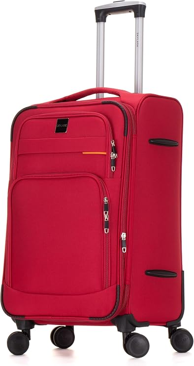 Skylark Medium Suitcase 24" Super Lightweight Luggage 20% Expandable 4 Wheels Spinner 3-Digit Combination Lock Soft Shell Luggage for 15 to