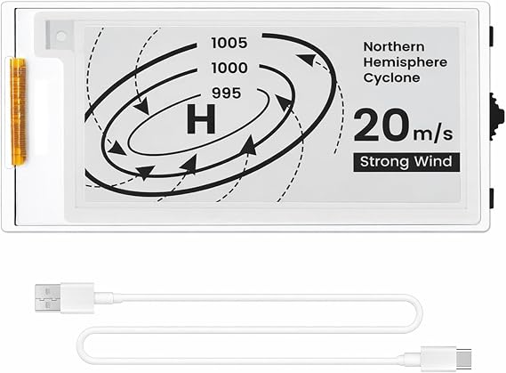 ESP32 E-Ink Display 2.13インチ CrowPanel E-Paper HMI e インクディスプレイ