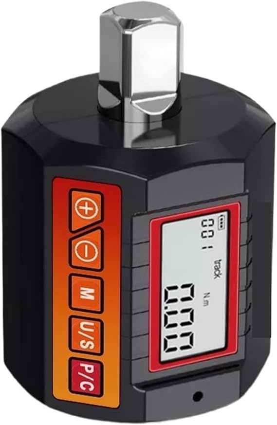 Digital Torque Adapter 1/2" Drive, Include Adapters for 3/8" and 1/4" Adapters for Car, Moto Multiple Unit Switching(6-200N.m)