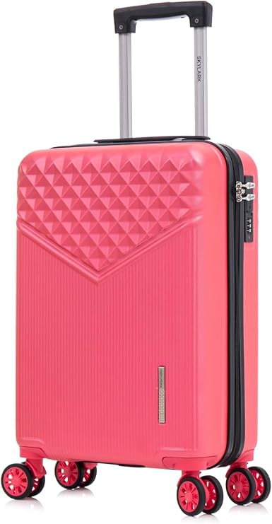 20" Cabin 55x35x20 Cabin Suitcase, Built in 3-Digit Combination Lock, Lightweight Carry On, 8 Wheels, Suitable for Ryanair, Easyjet, Paid Hand Luggage Carry-Ons 40 Litre