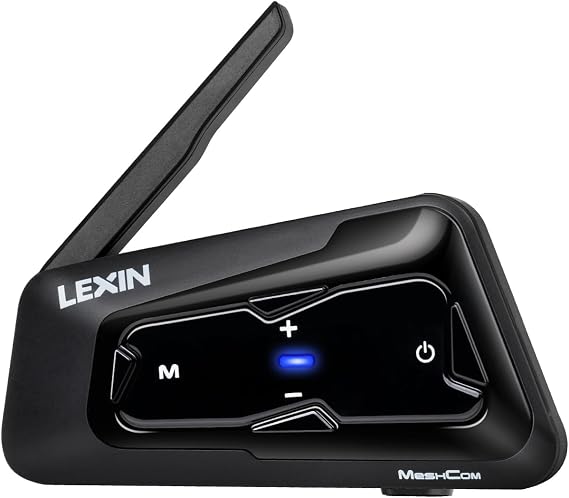 LEXIN MTX Mesh 3.0 Helmet Intercom Motorcycle Headset Bluetooth 5.0 Motorcycle Helmet Communication System with CVC and DSP Noise Cancellation Multi-Audio Function IP67 Waterproof Single Pack Mesh intercom motorcycle CVC and DSP noise cancellation audio multitasking function IP67 waterproof