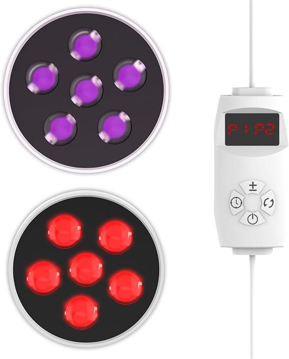 GOURIXIN Portable Red Light Therapy, 6 Dual Chip LEDs Flicker Free Clinical Grade Panel, 660nm 850nm Near Infrared Light, 5-30 Minutes Time, for Body, Face
