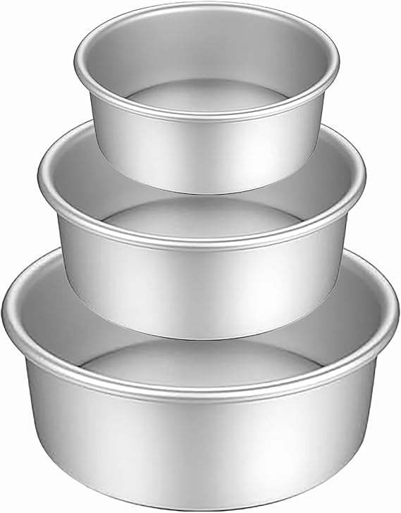 3 Pack 2/4/5Inch Cake Tin,Round Cake Tins,Cake Pan Tray for Baking, Bakeware Set for Birthday Christmas Wedding Layer Cakes, Heavy Duty & Healthy,Bakeware Wedding Birthday Christmas Party