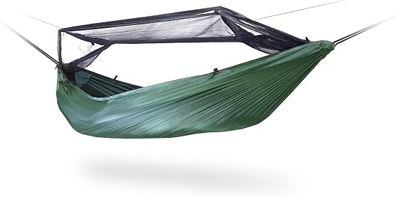DD Hammocks Frontline Hammock - Lightweight Jungle Hammock with Mosquito Net for Solo Camping Backpacking Travel
