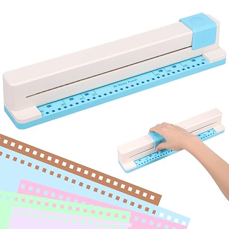 30 Hole Punch Hole Puncher A4 A5 A6 A7 B5 B6 B7 Adjustable Pitch Office Binder Punch Portable Desktop Planner Punchs Loose Leaf Paper Punching Machine for Office Notebook Scrapbook Journals
