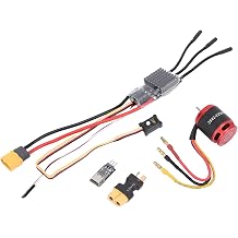 RC Brushless Powertrain Combo Stable and Quiet for Axial SCX10 1/10 RC Crawler Car Motor ESC 80A Upgrades Parts for Model and Drone Enthusiasts