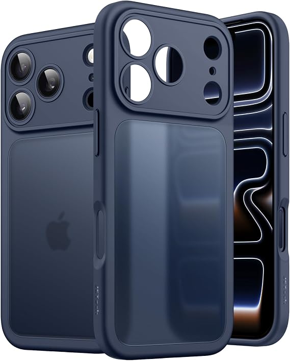 JETech Matte Case for iPhone 17 Pro, Dark Blue