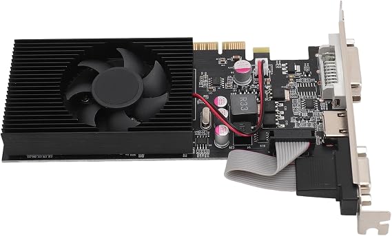 Computer Graphics Cards,GT730 4GB GDDR3 128Bit Graphics Card Video Card Low Profile Graphics Card with Cooling Fan PCIe 2.0 16X Gaming Graphics Card for Wins 10 11