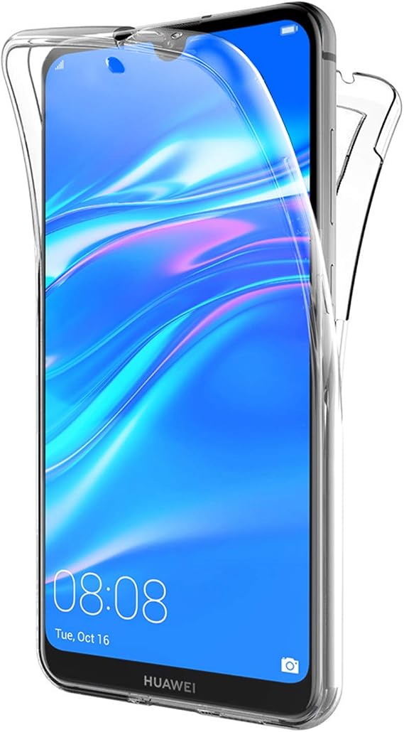 Microsonic Huawei Y7 Prime 2019 Kılıf 6 tarafı tam full koruma 360 Clear Soft Şeffaf