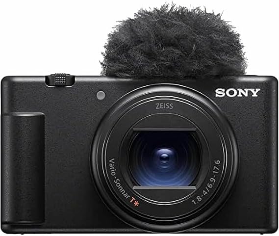 SONY ソニー Compact Digital Camera VLOGCAM Vlog Camera ZV-1II Body with Windscreen, 18-50mm F1.8-4.0 Zoom Lens, Black ZV-1M2 B