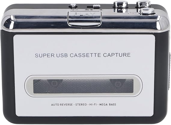 Portable Cassette Player, USB to MP3 Cassette Converter with Headphone, Portable Cassette Tape Player Adapter for Capturing Music to CD,