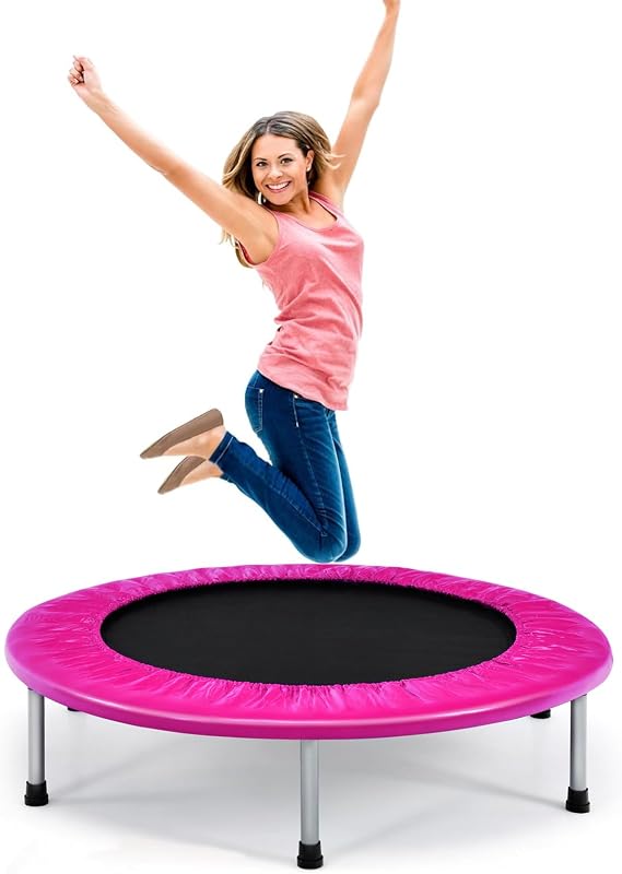 SPOTRAVEL Mini Outdoor Trampoline, Foldable Fitness Rebounder