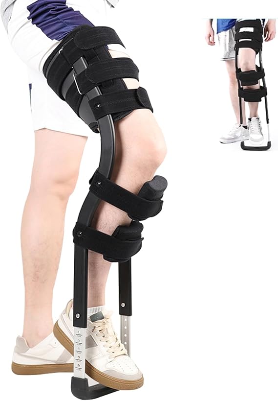 Hands Free Crutch,Single Leg Telescopic Hands Free Crutch,Adult Crutch, Leg Knee Mobility Support for Disability Elderly Injury Ankle Fracture